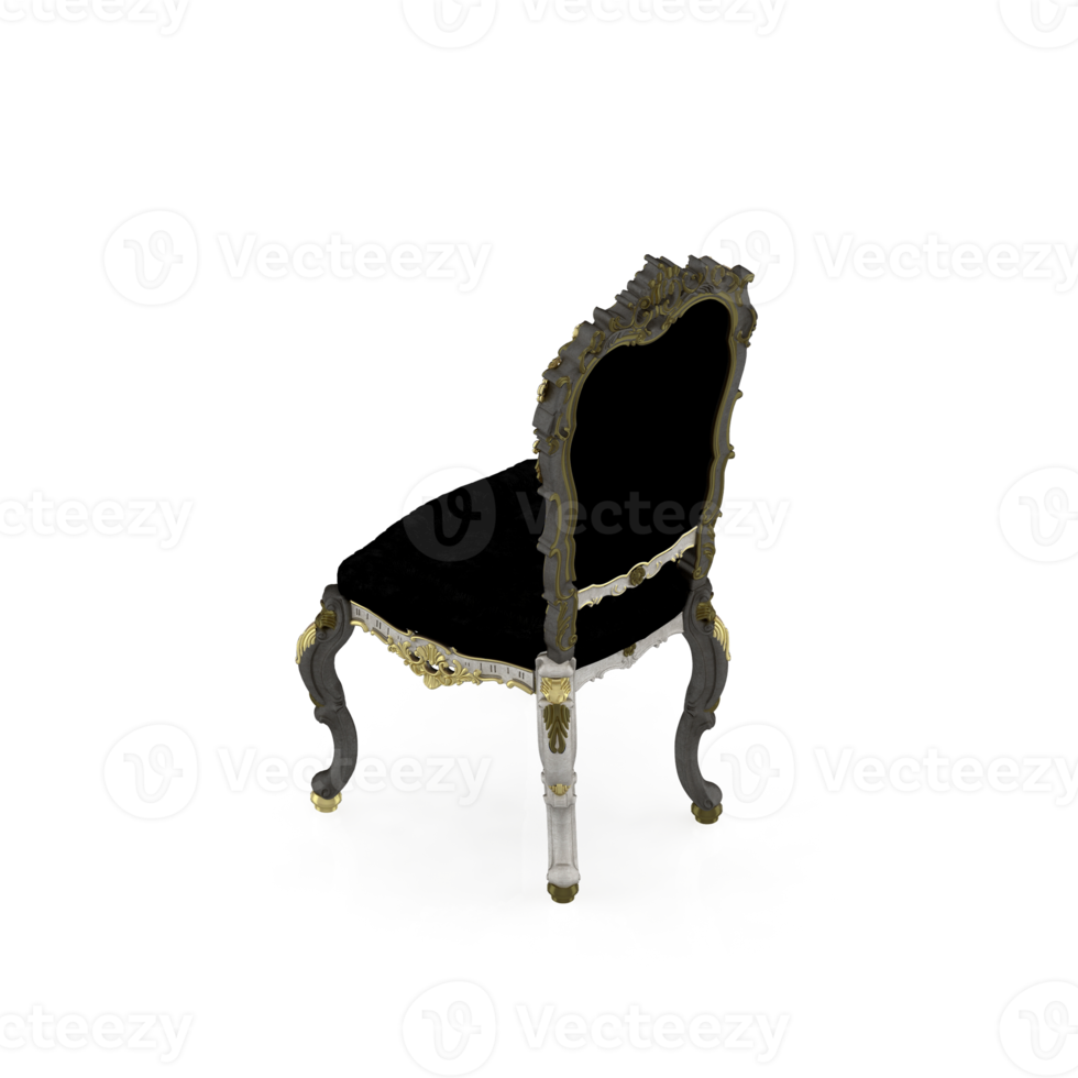 Isometric Chair 3D isolated rendering png