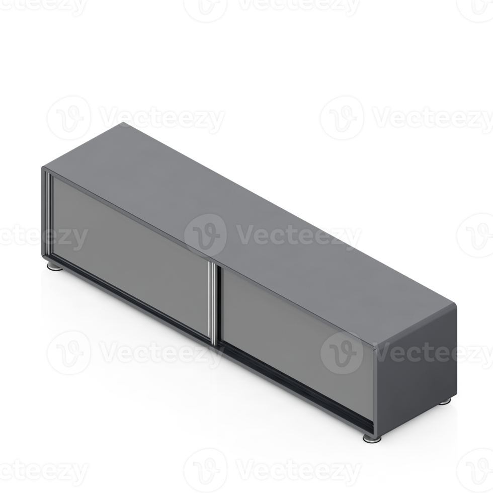 Isometric Cabinet 3D render png