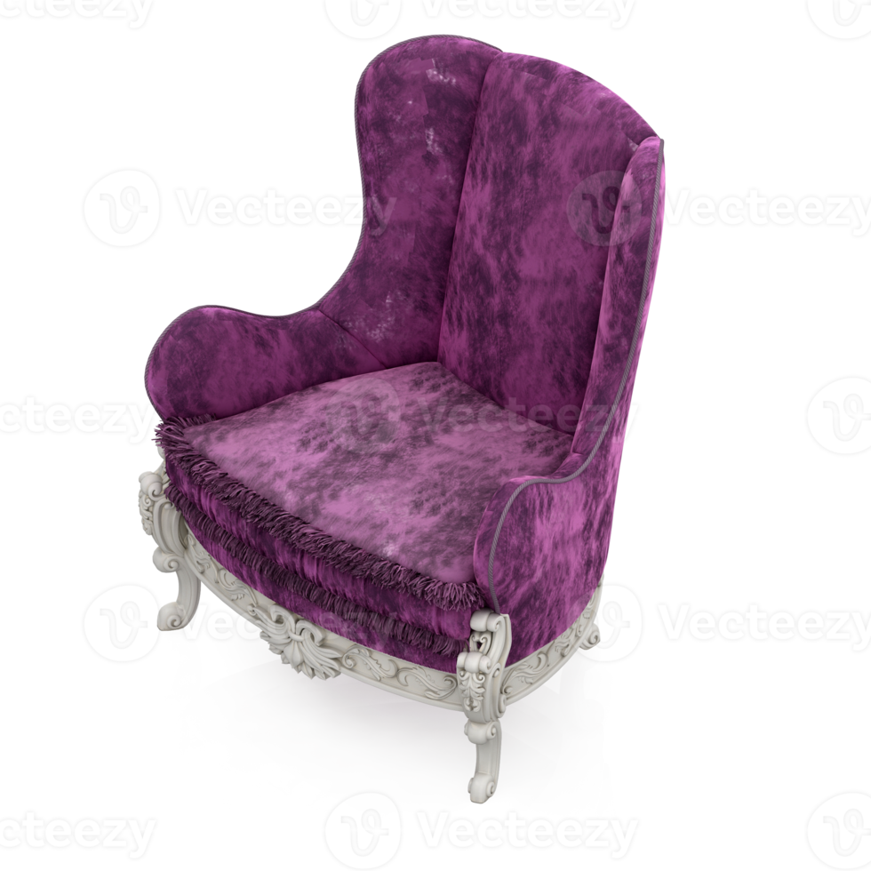 chaise isométrique rendu isolé 3d png