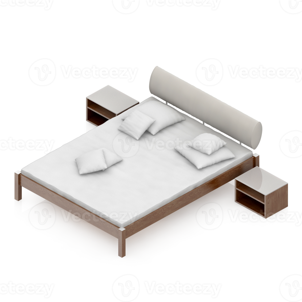 isometrische slaapkamer 3d geven png