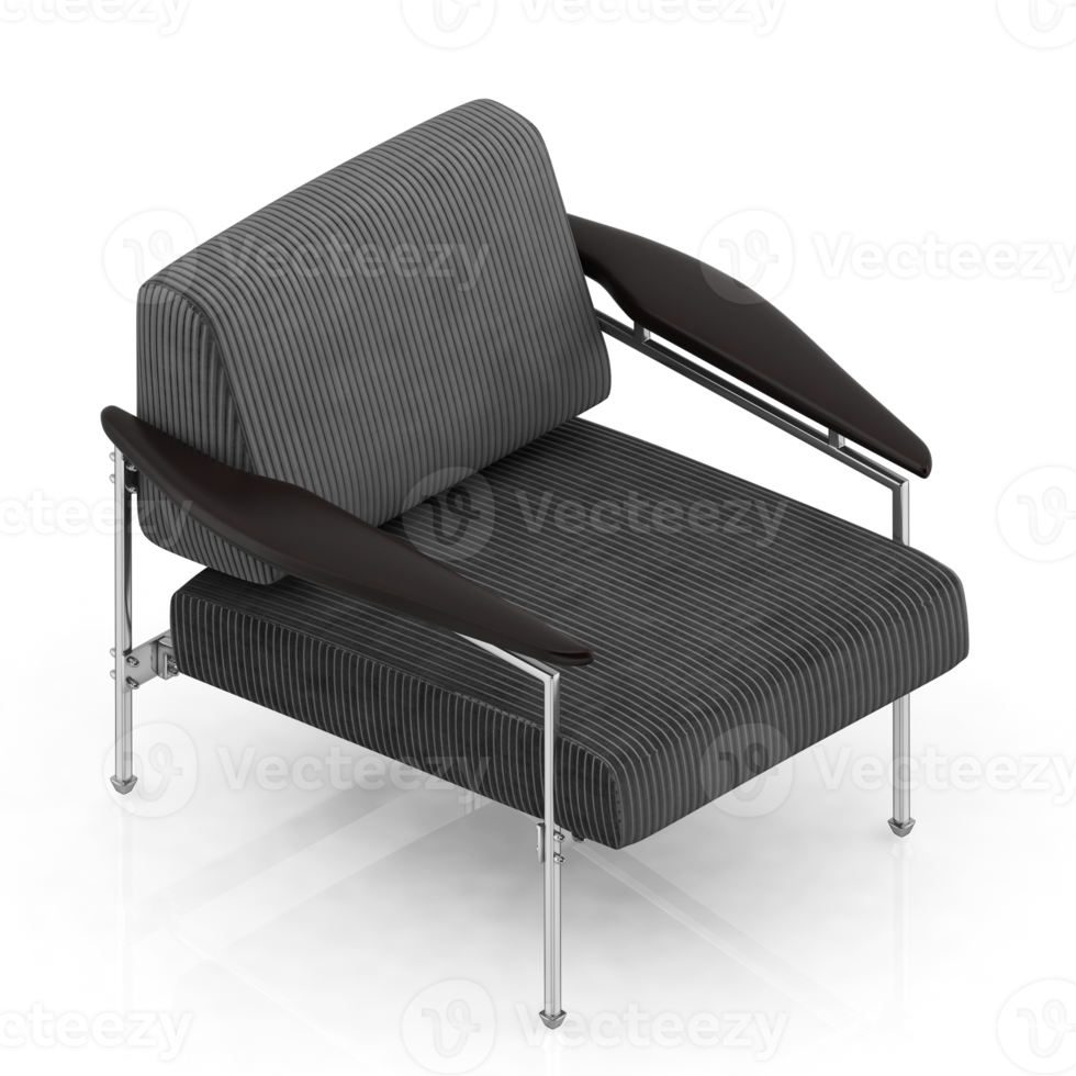 isometrischer sessel isoliert 3d-rendering png