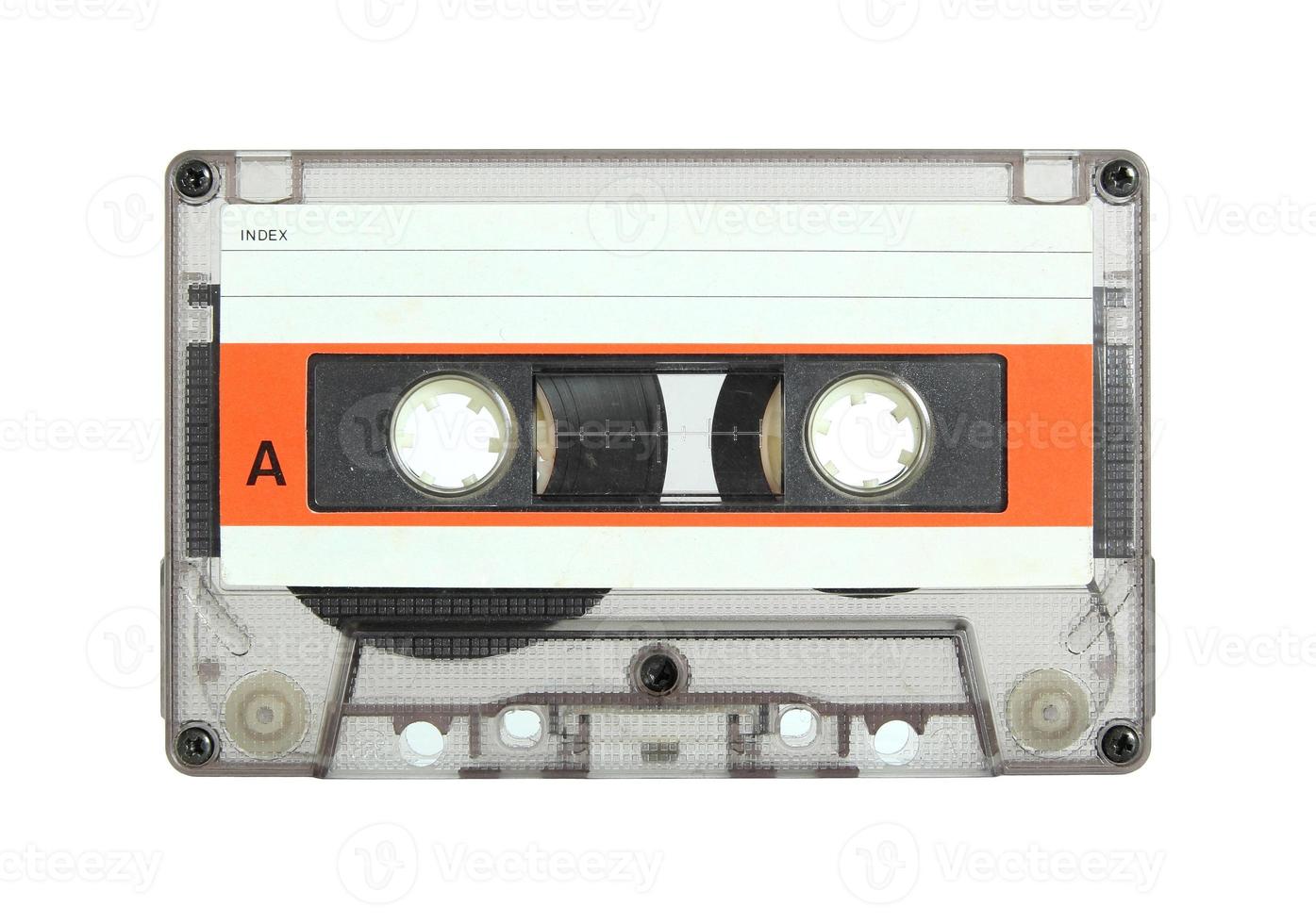 cassette tape isolated on white with clipping path photo