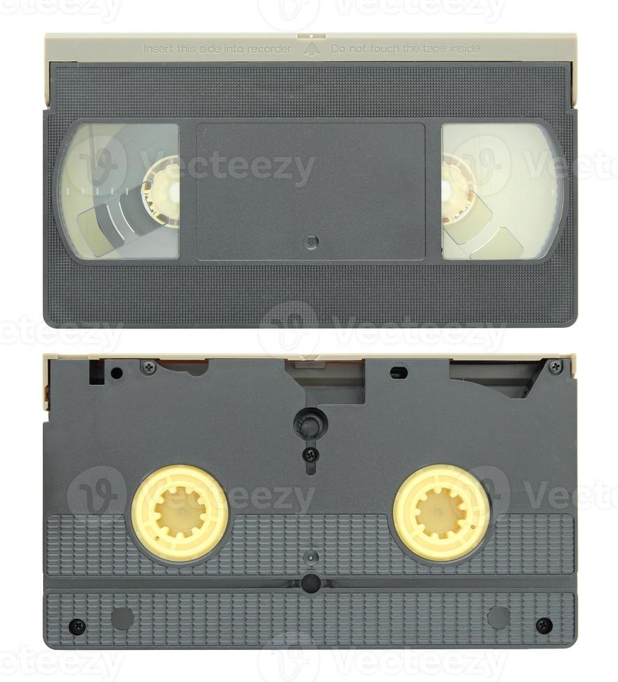 video tape cassette isolated on white photo