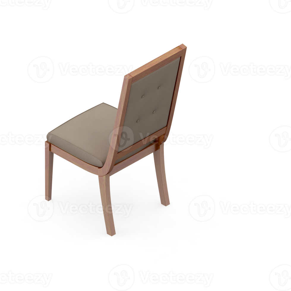 chaise isométrique rendu isolé 3d png