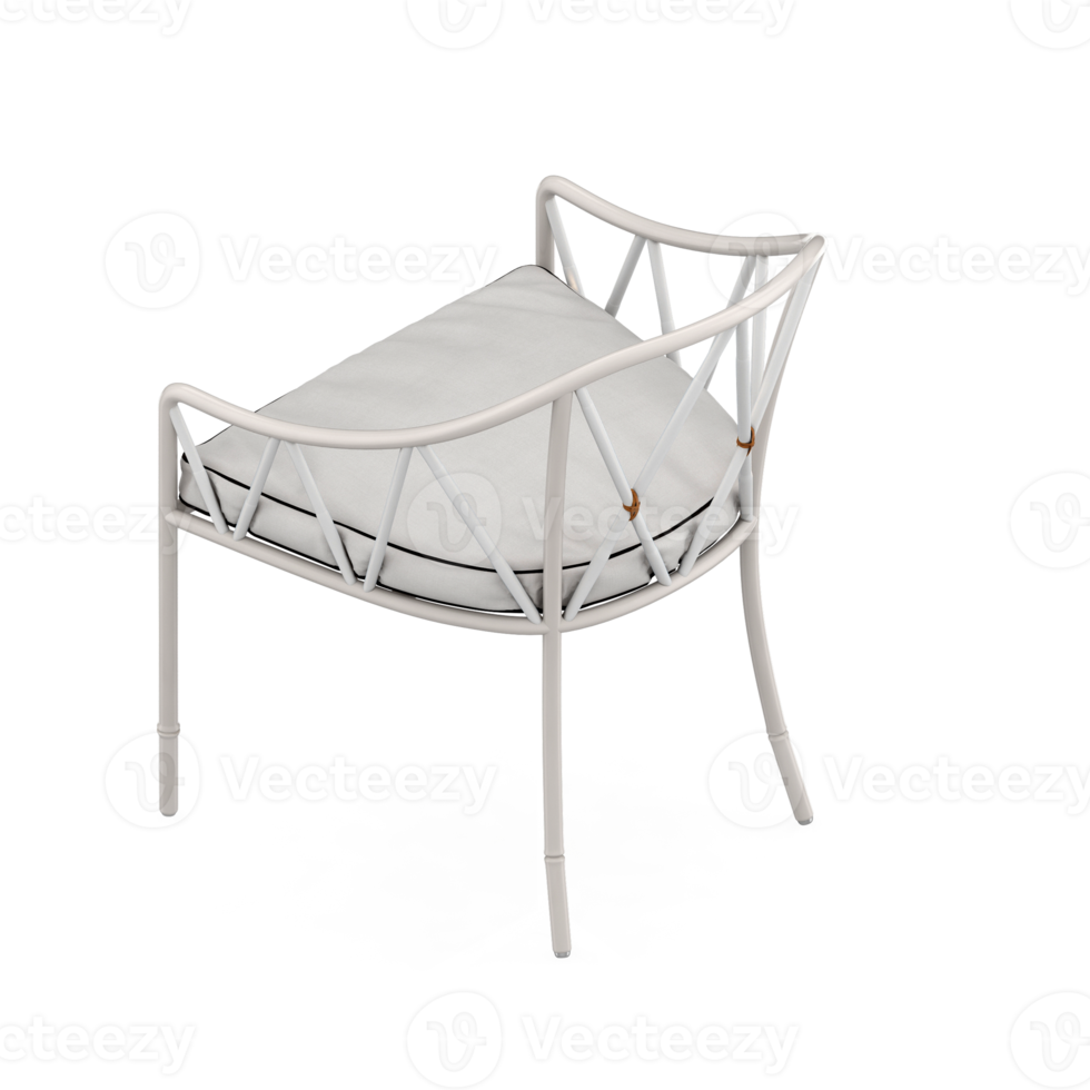 Isometric Chair 3D isolated rendering png