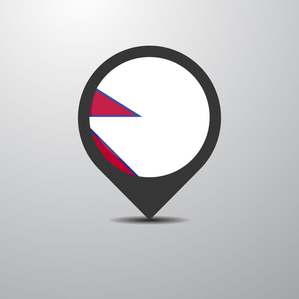 Nepal Map Pin vector