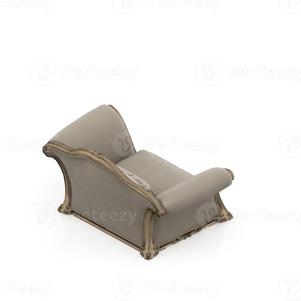 Isometric Armchair Isolated 3D render png