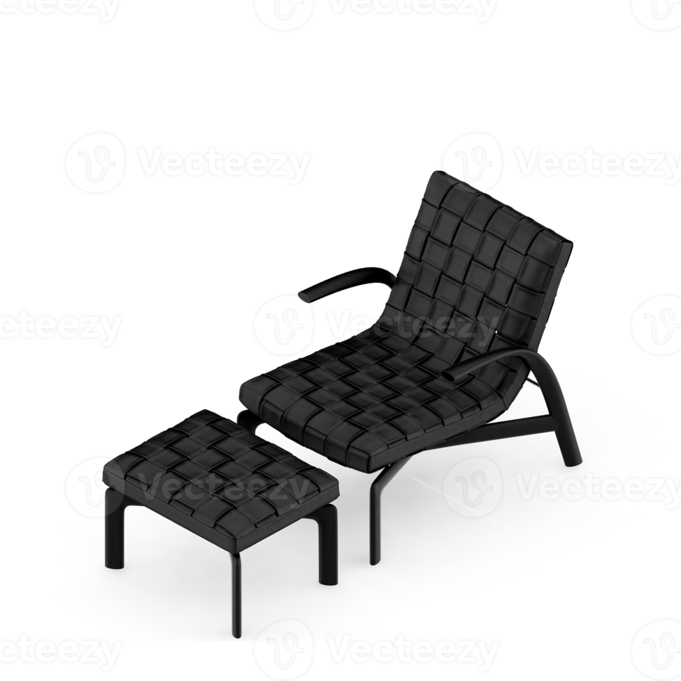 Isometric Chair 3D isolated rendering png