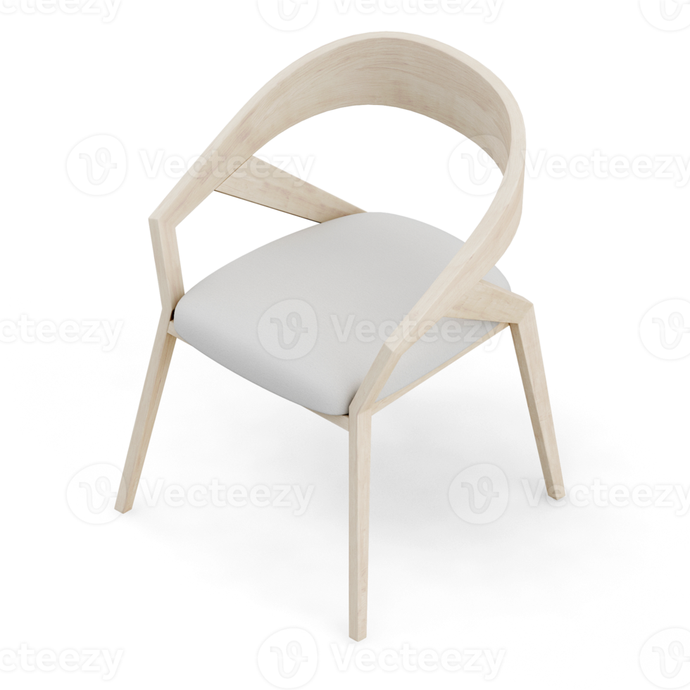 Isometric Chair 3D isolated rendering png