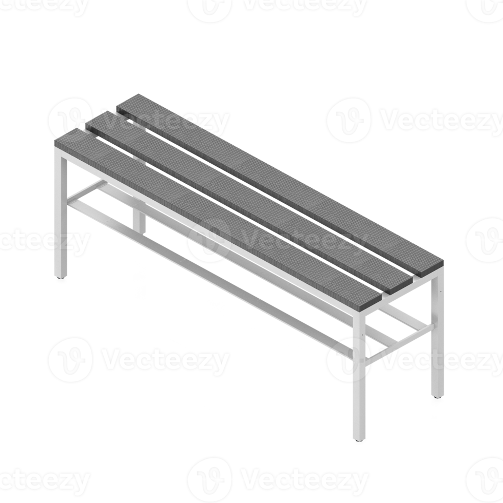 Isometric bench 3D render png