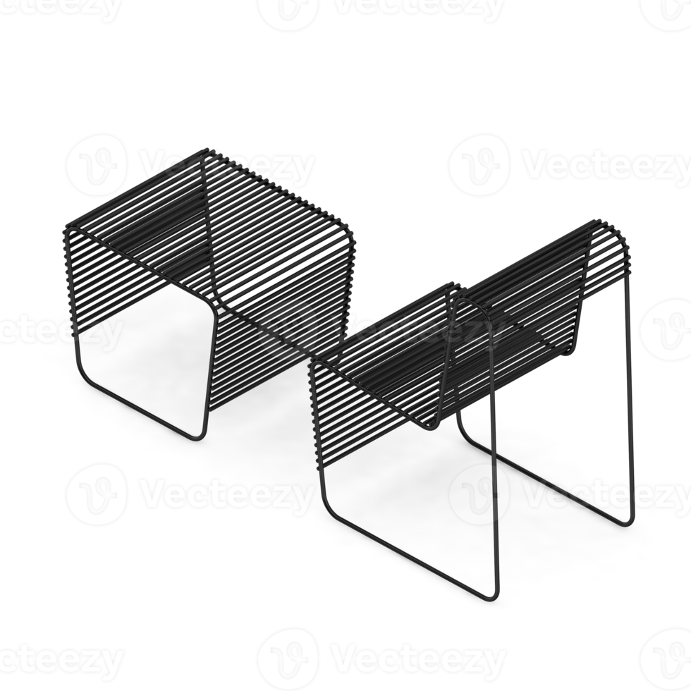 Isometric Chair 3D isolated rendering png