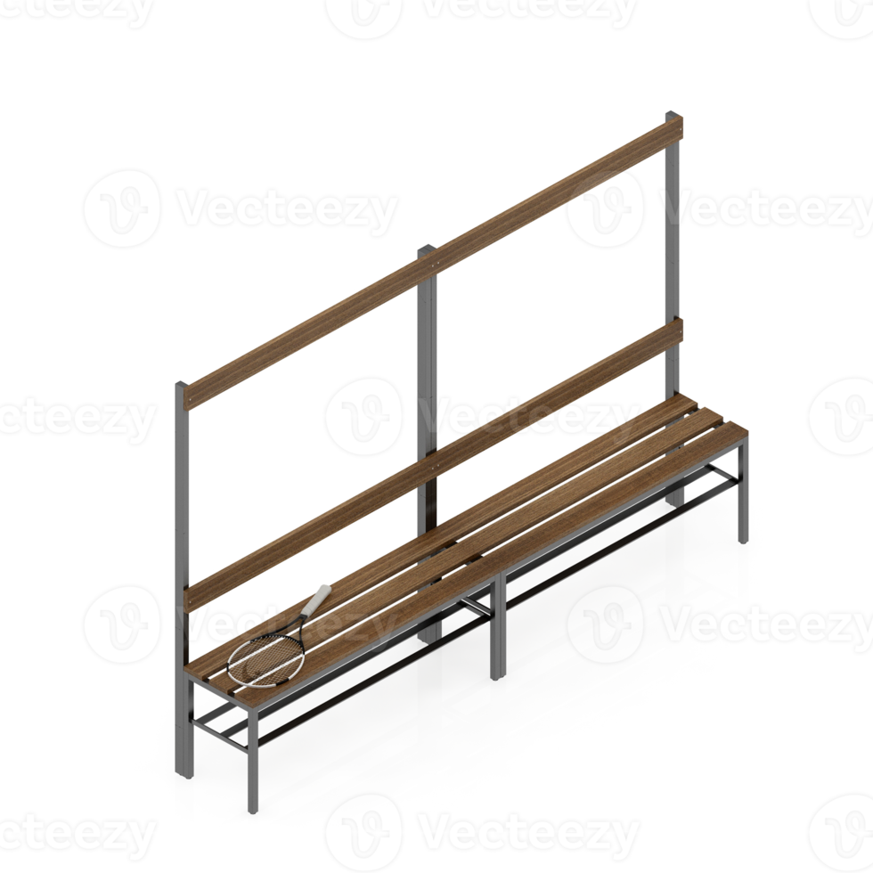 Isometric bench 3D render png