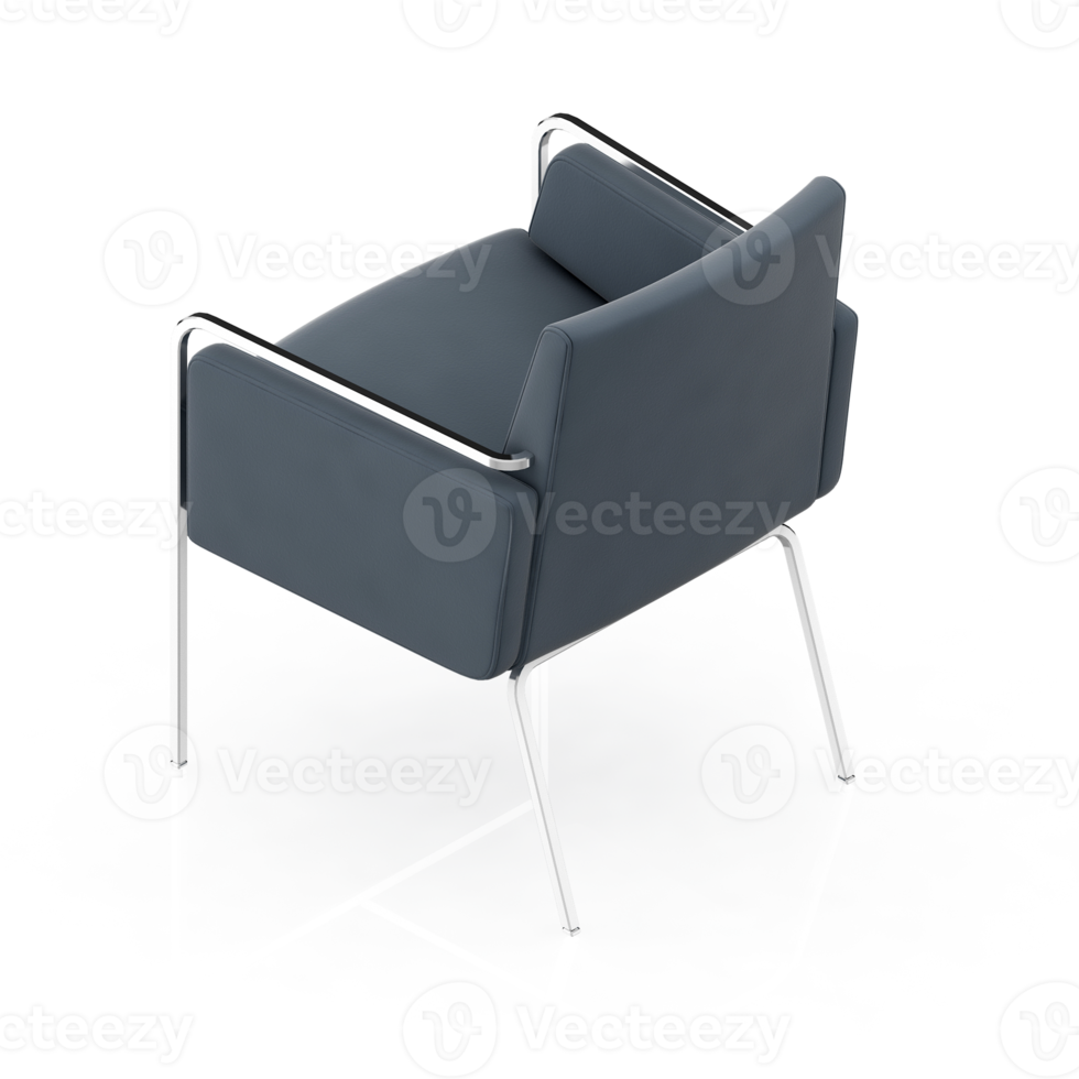 Isometric Chair 3D isolated rendering png