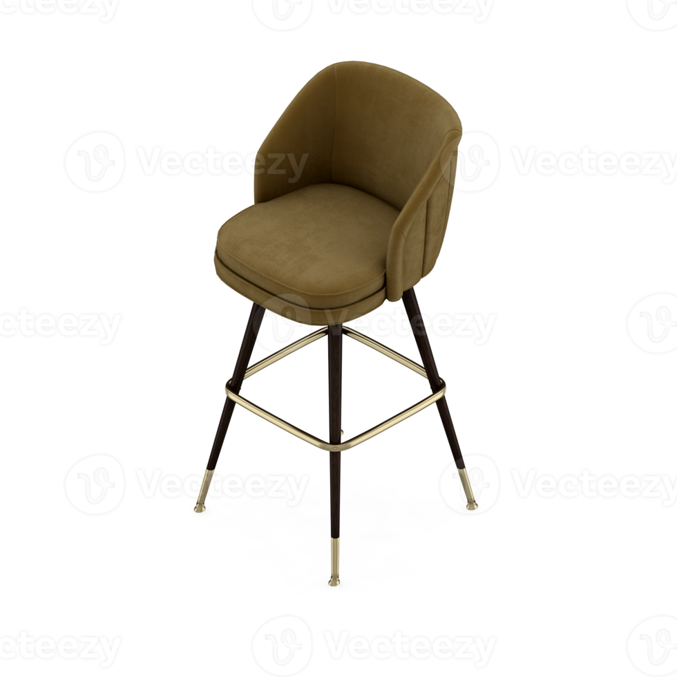 Isometric Chair 3D isolated rendering png