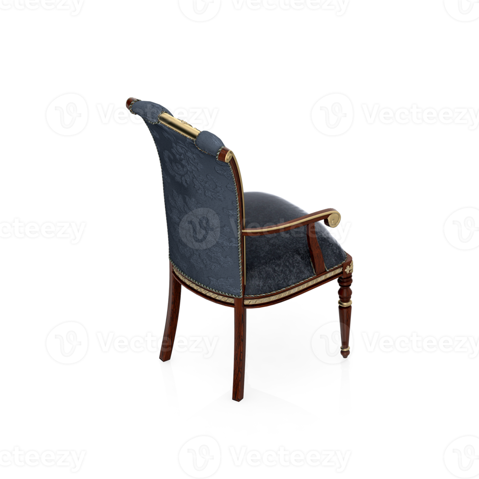 Isometric Chair 3D isolated rendering png
