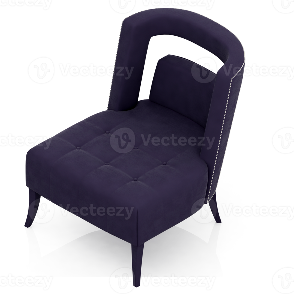 Isometric Chair 3D isolated rendering png