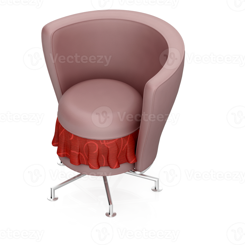 silla isométrica 3d renderizado aislado png