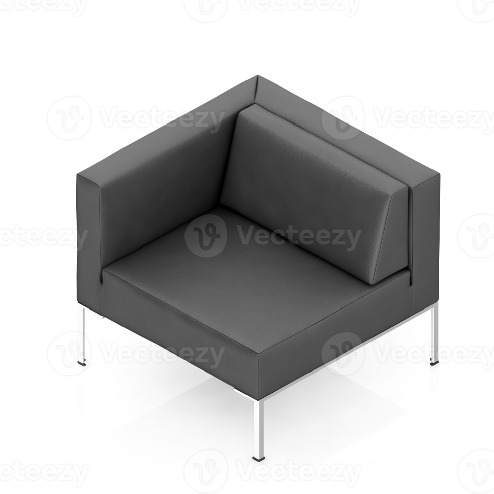 Isometric Chair 3D isolated rendering png