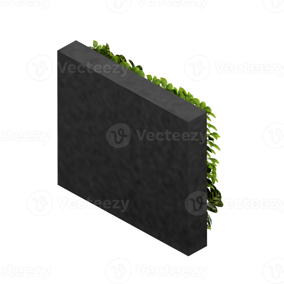 Isometric Tree 3D render png