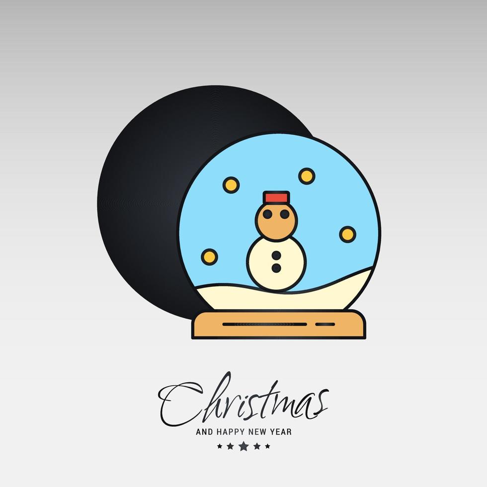 tarjeta de feliz navidad con diseño creativo y vector de fondo claro