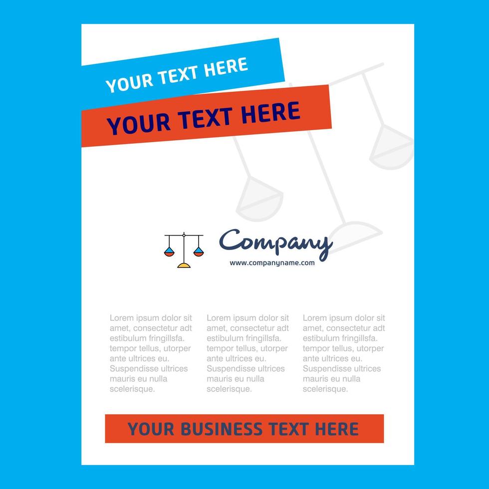 Libra Title Page Design for Company profile annual report presentations leaflet Brochure Vector Background