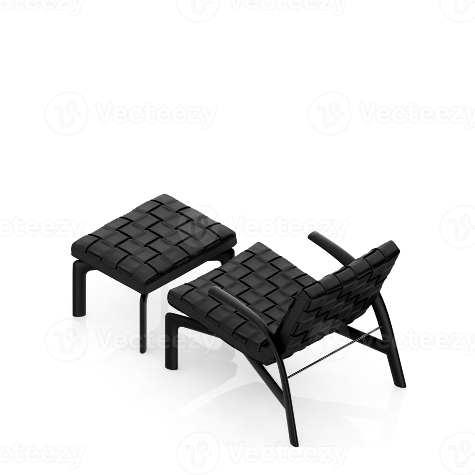 Isometric Chair 3D isolated rendering png
