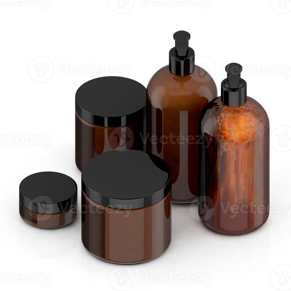 Isometric bathroom items 3D isolated render png