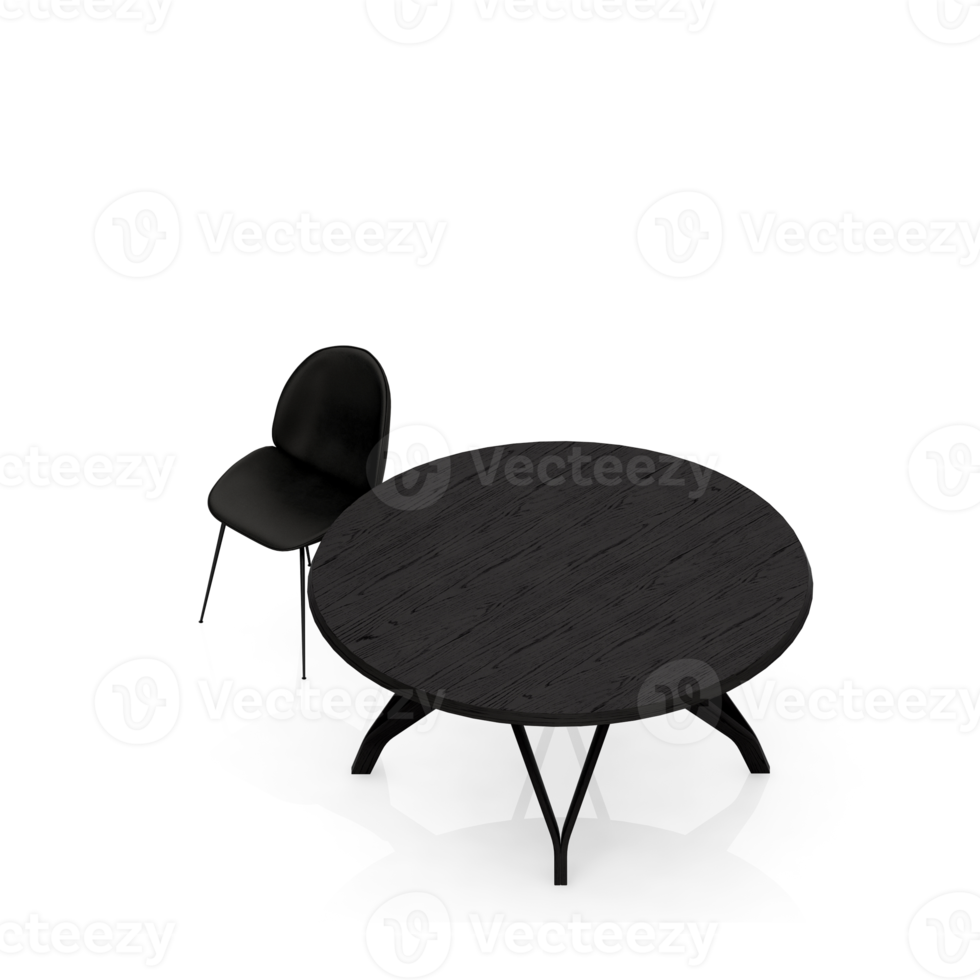 Isometric Table Set 3D render png