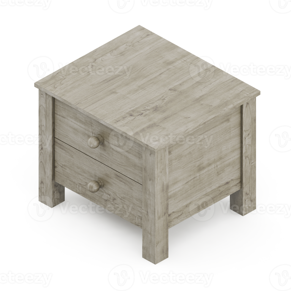 Isometric Bedroom 3D render png