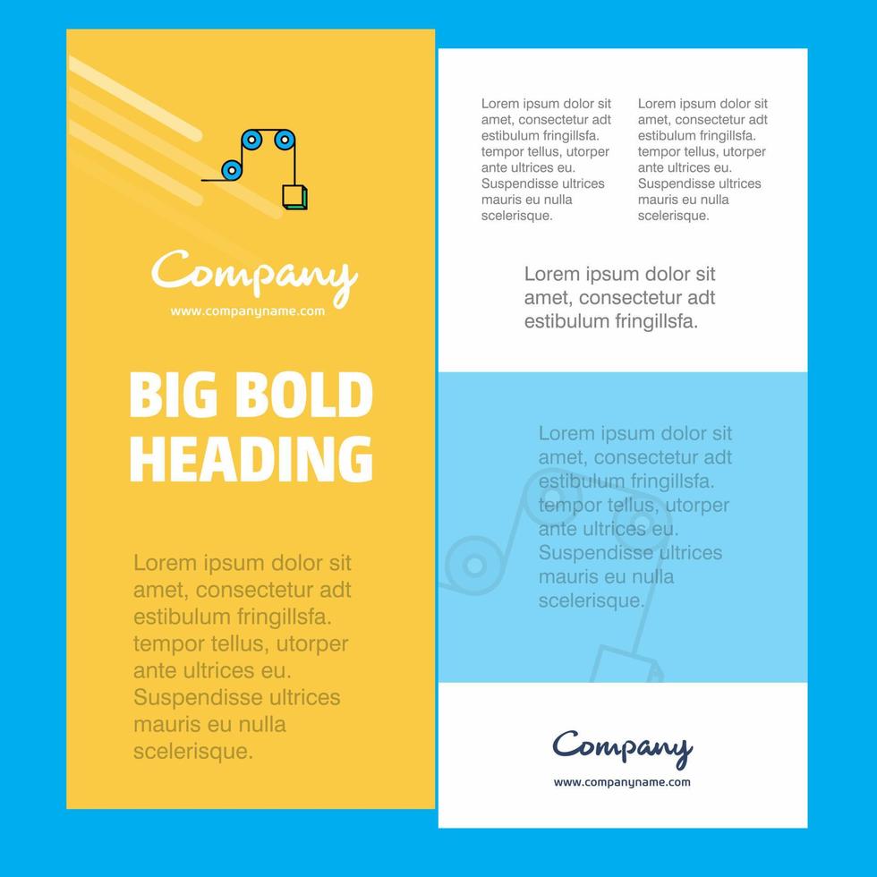 Pulley Business Company Poster Template with place for text and images vector background