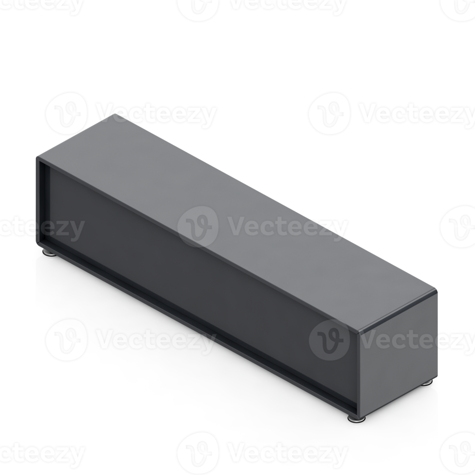 renderização 3d de gabinete isométrico png