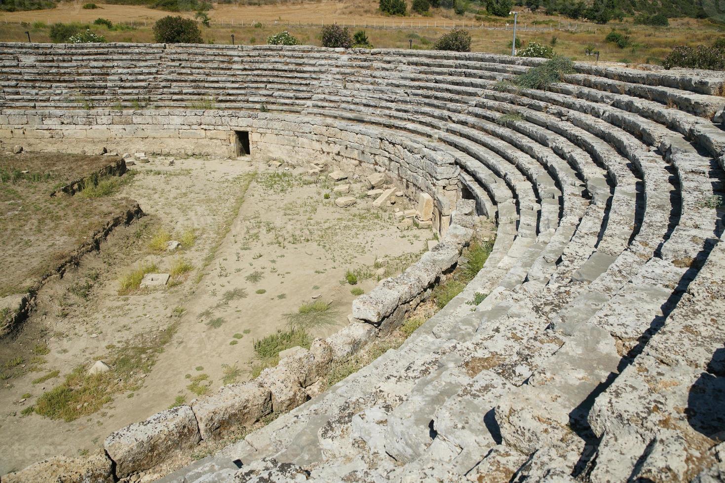 estadio de la antigua ciudad de perge en antalya, turquía foto