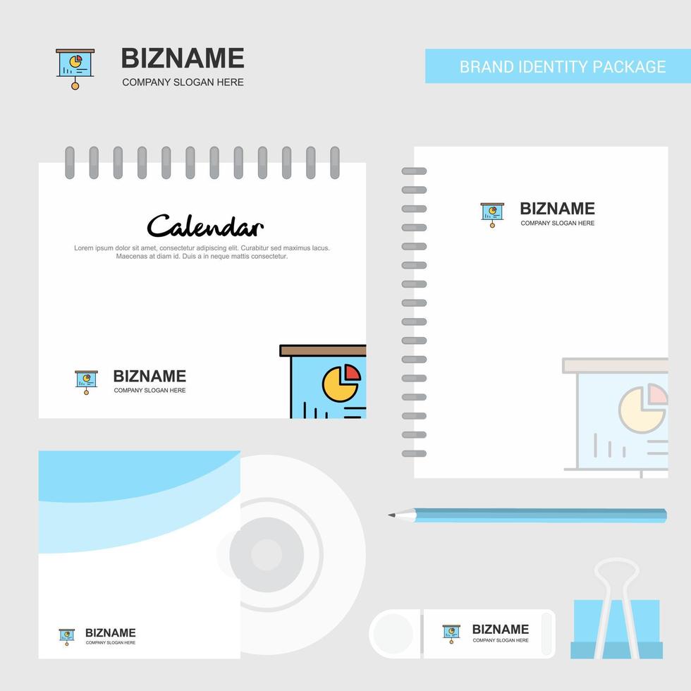 Presentation board Logo Calendar Template CD Cover Diary and USB Brand Stationary Package Design Vector Template