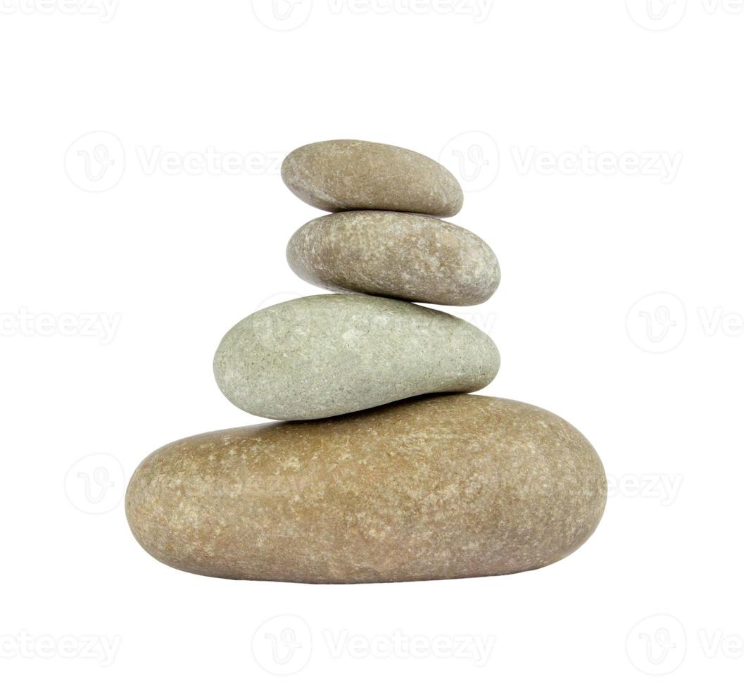 Sea stones isolated on white background photo