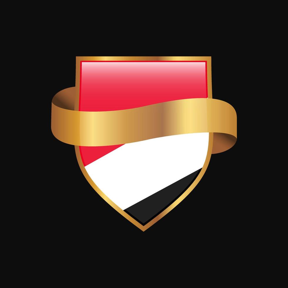 Principality of Sealand flag Golden badge design vector