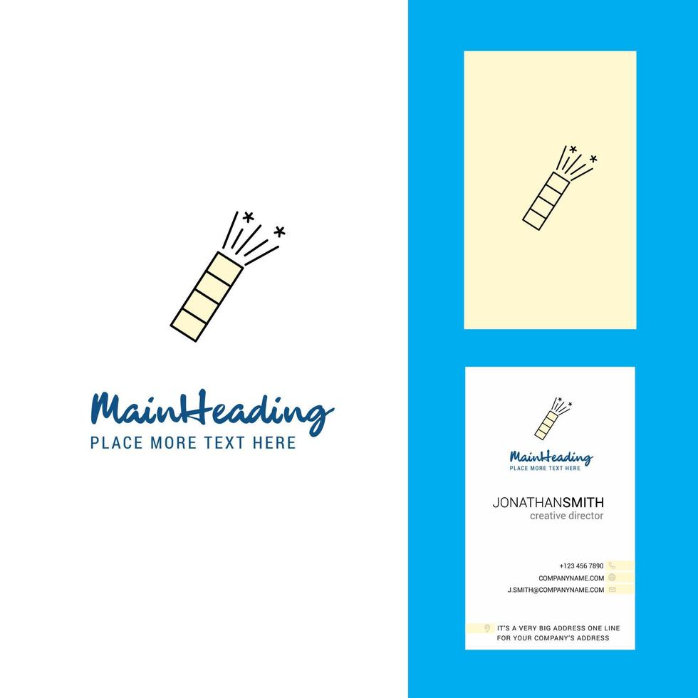 POP Creative Logo and business card vertical Design Vector