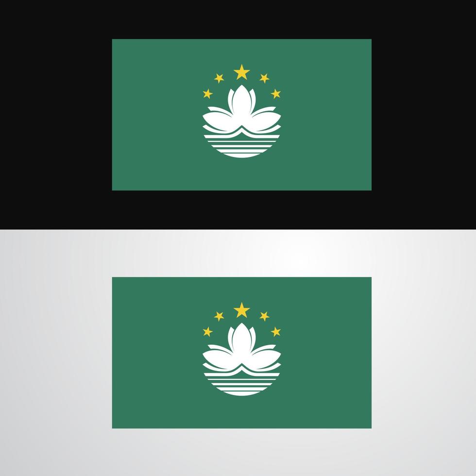 diseño de banner de bandera de macao vector