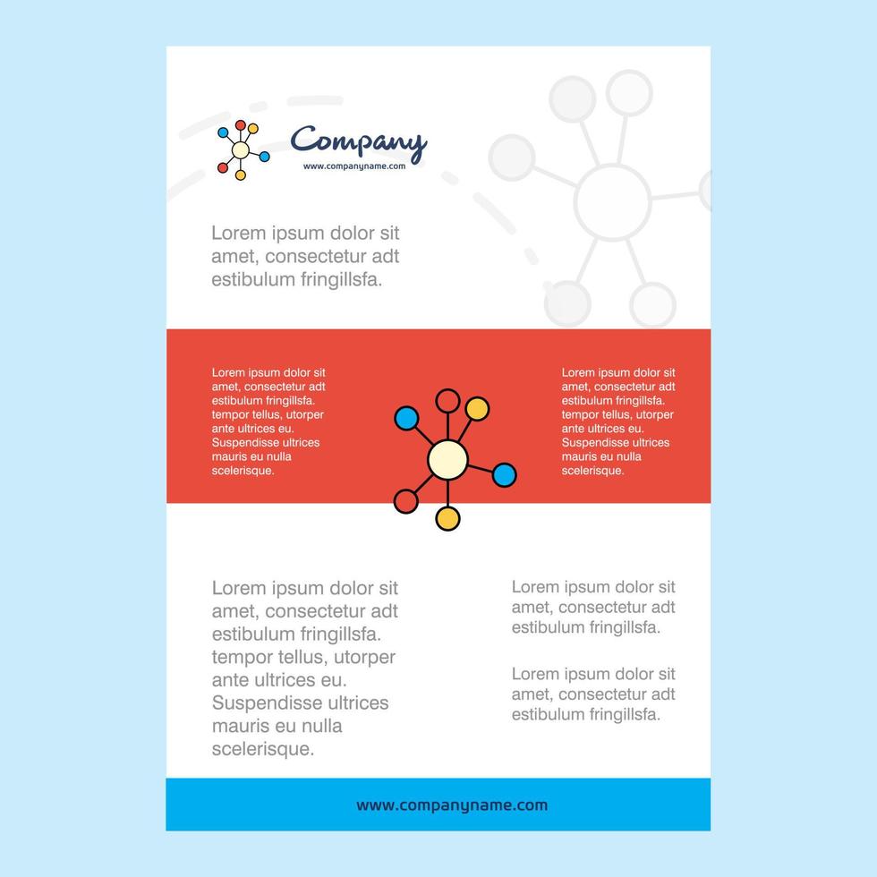 Template layout for network comany profile annual report presentations leaflet Brochure Vector Background