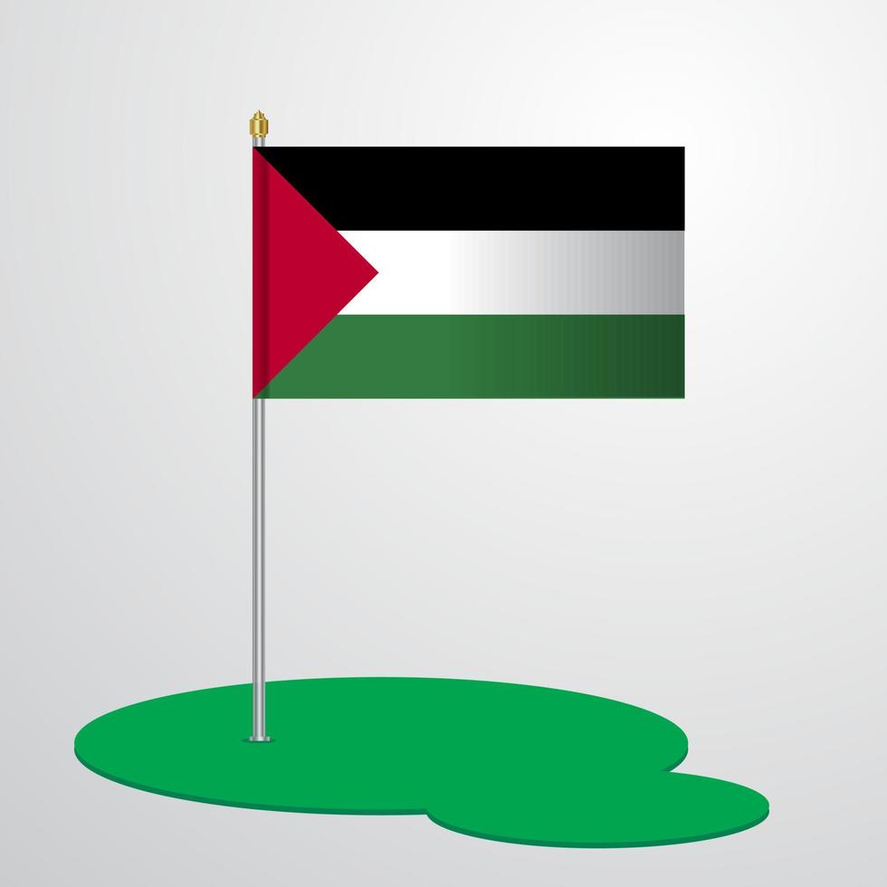 Palestine Flag Pole vector