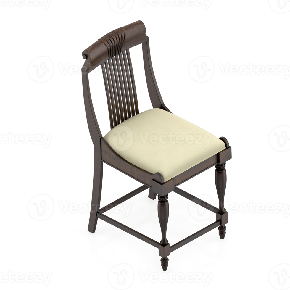 silla isométrica 3d renderizado aislado png