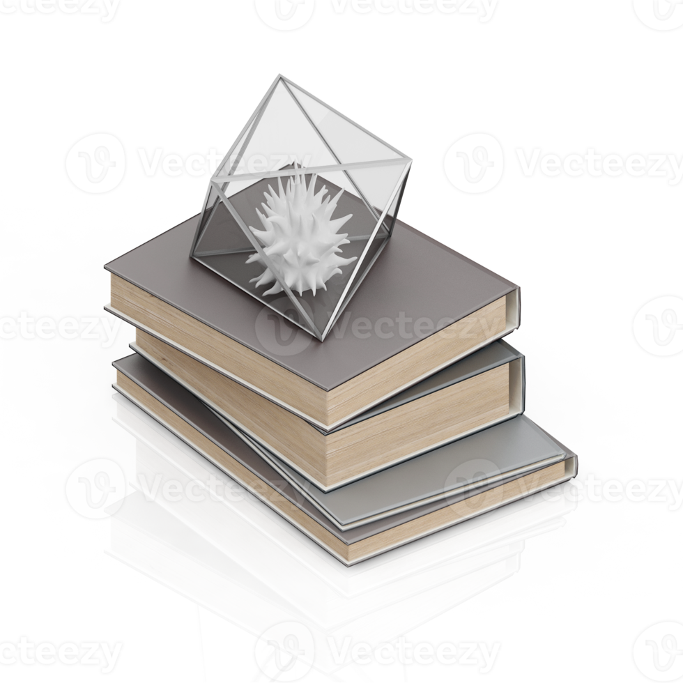 Isometric Books 3D render png