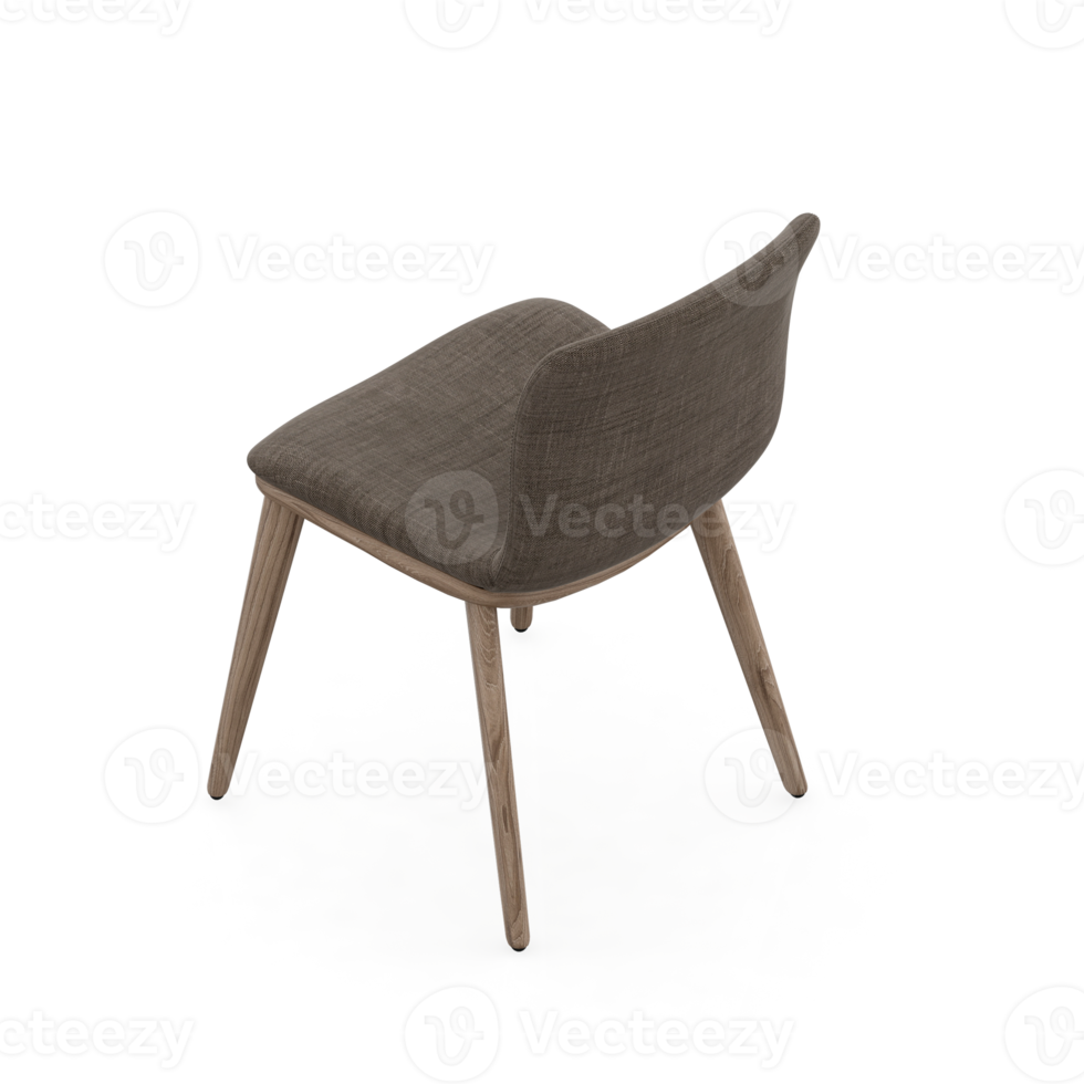Isometric Chair 3D isolated rendering png
