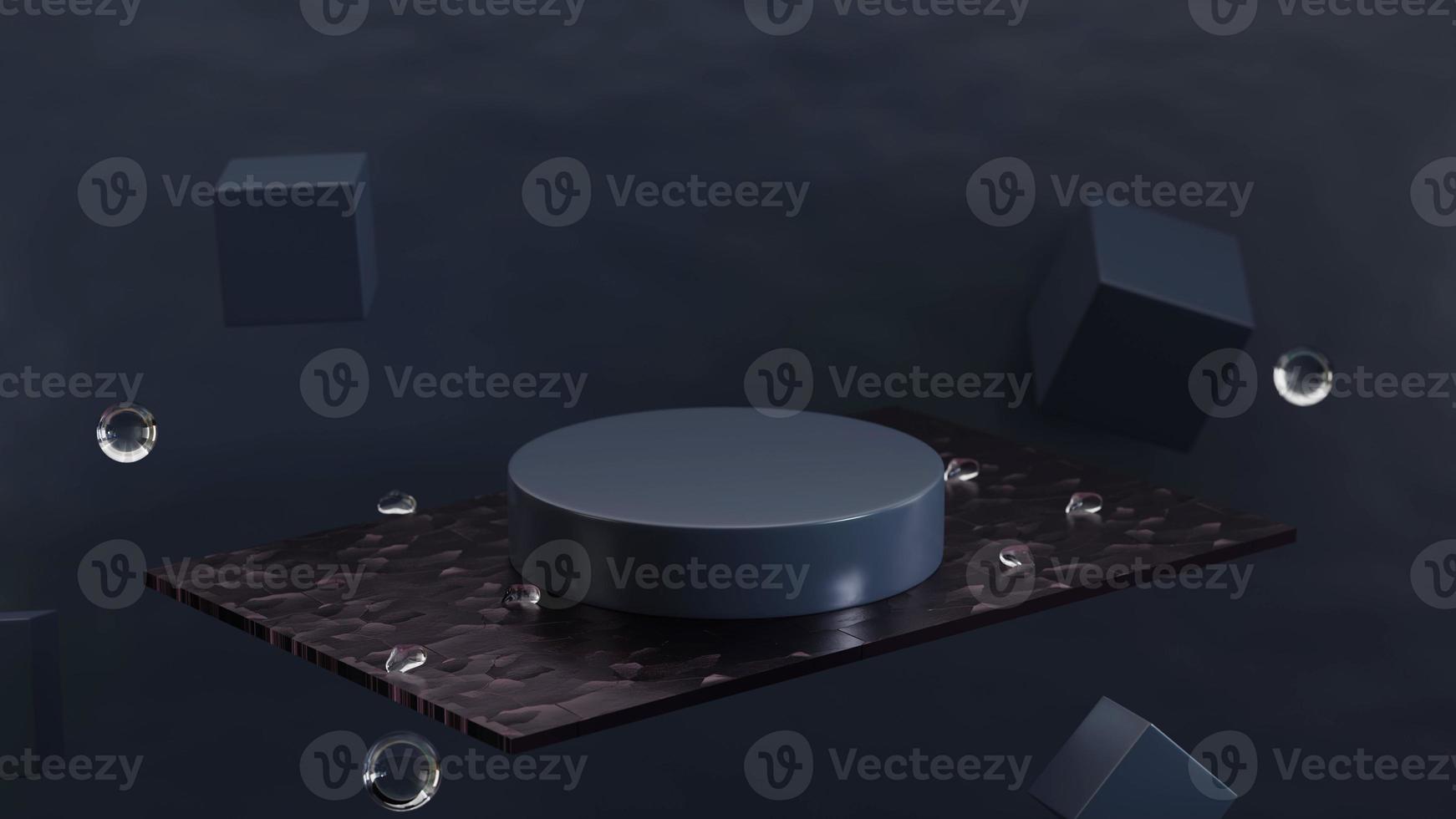 3d render podium , platform studio disply scene with spotlight.  showcase scene for product presentation. photo