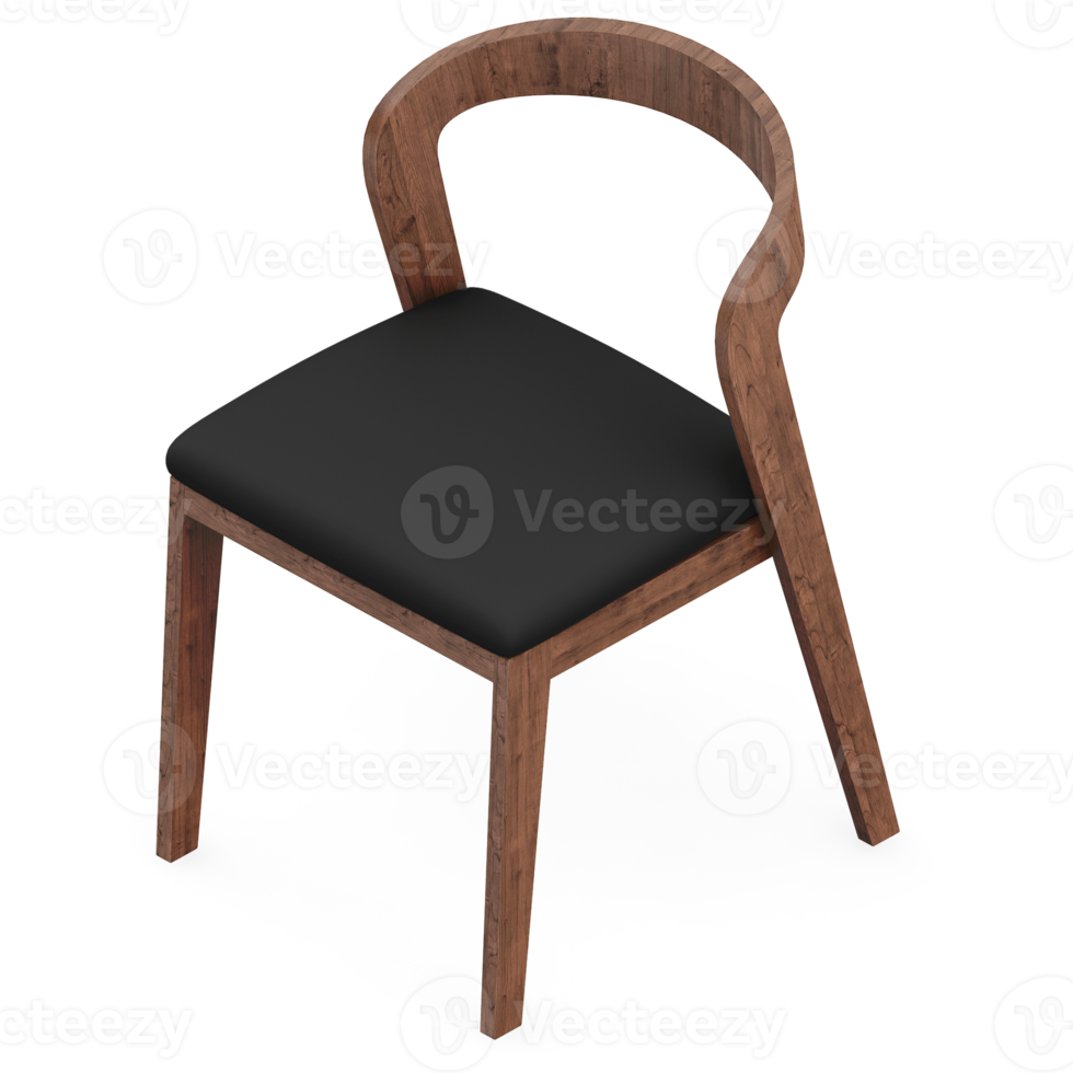 Isometric Chair 3D isolated rendering png