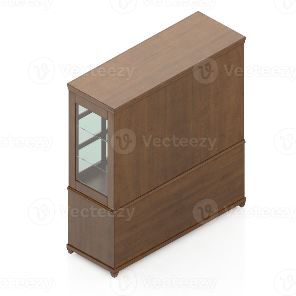 Isometric Cabinet 3D render png
