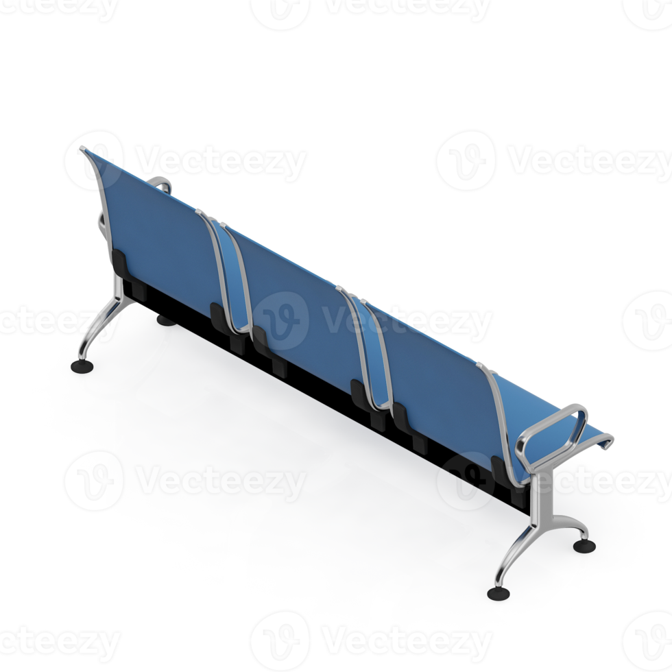 Isometric bench 3D render png