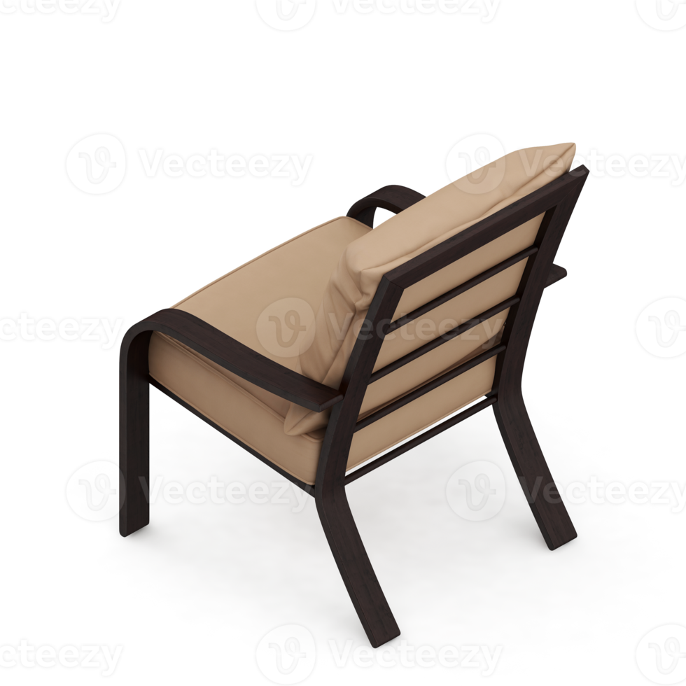 Isometric Chair 3D isolated rendering png