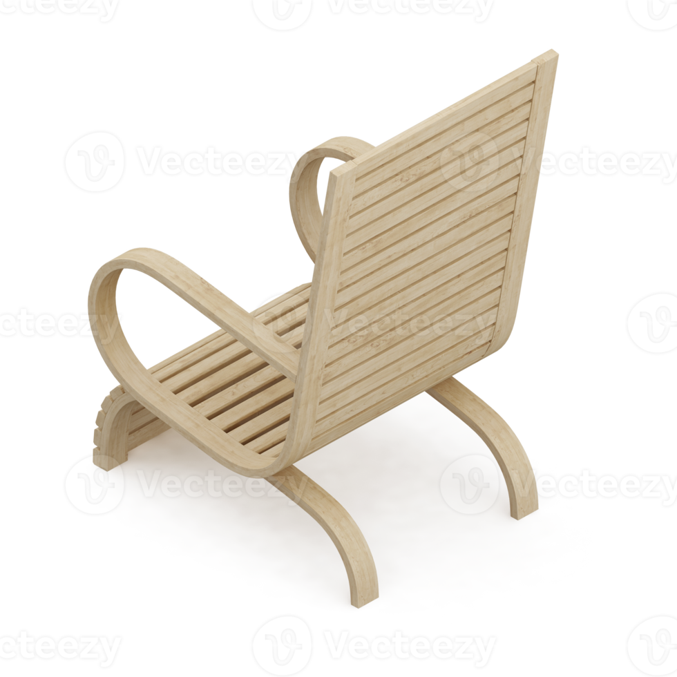 Isometric Chair 3D isolated rendering png