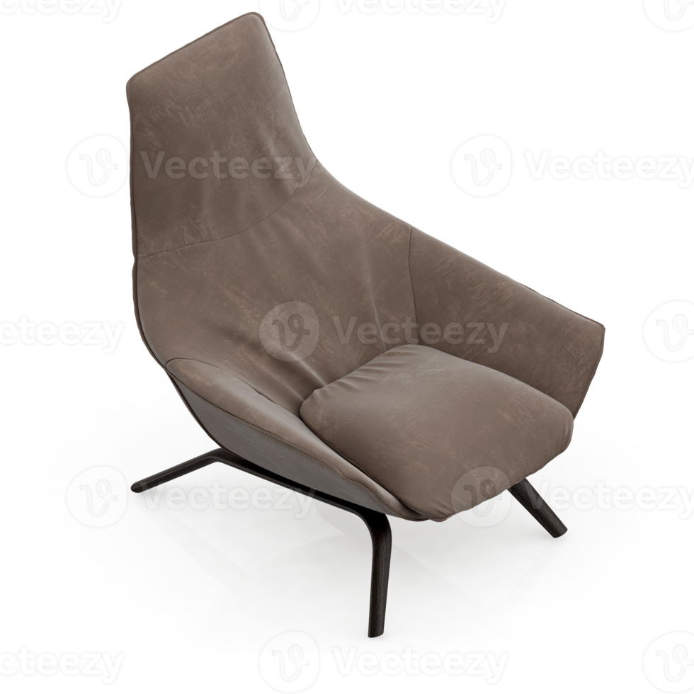 Isometric Chair 3D isolated rendering png