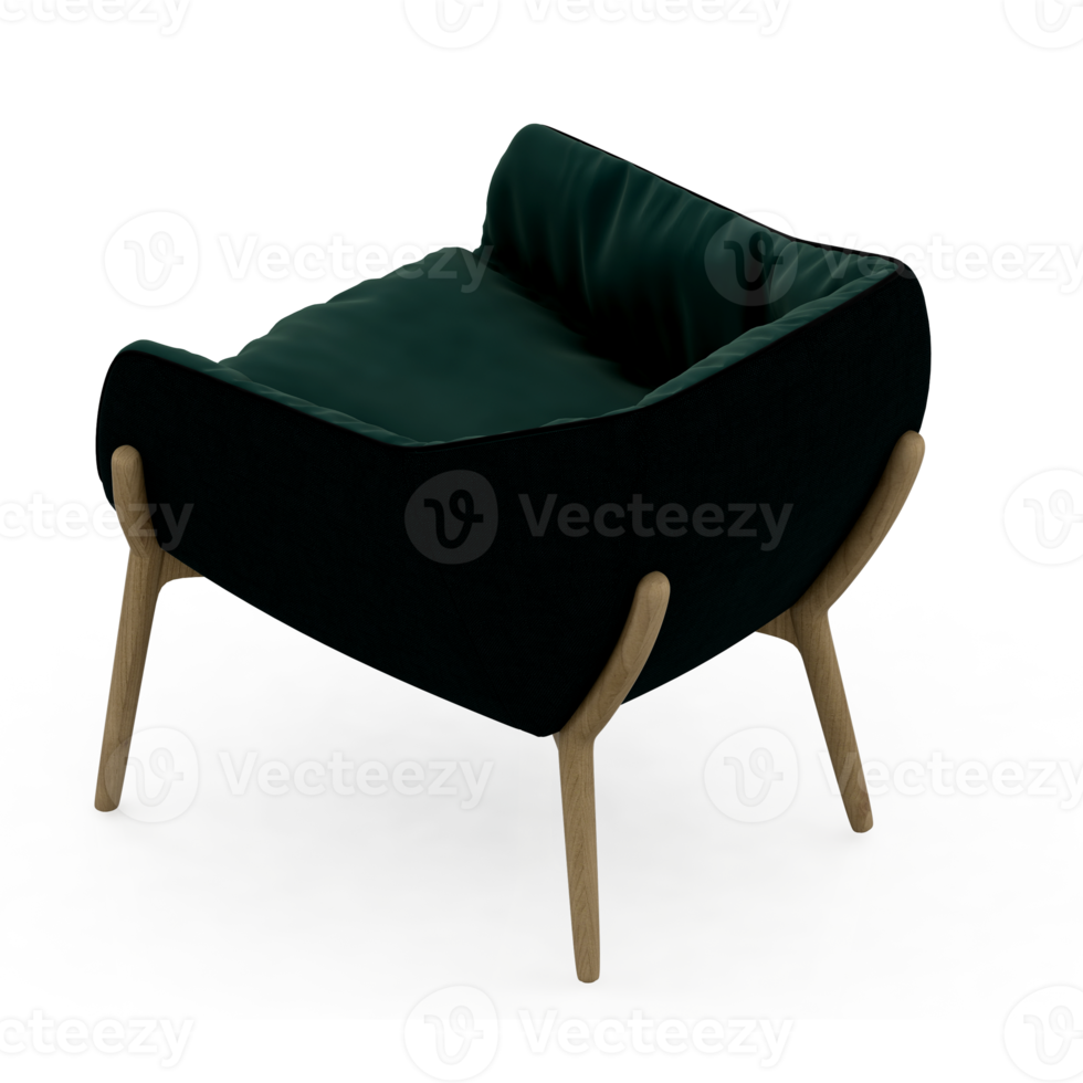 Isometric Chair 3D isolated rendering png